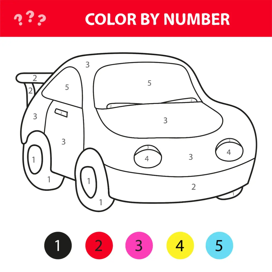 Free Color by Numbers for Kids