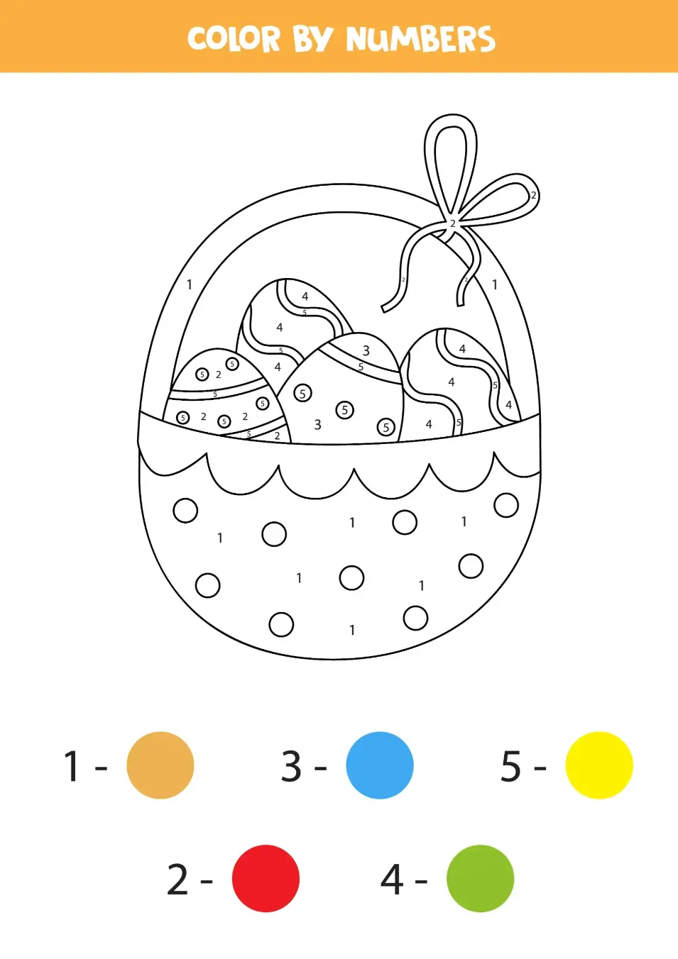 Free Color by Numbers for Kids