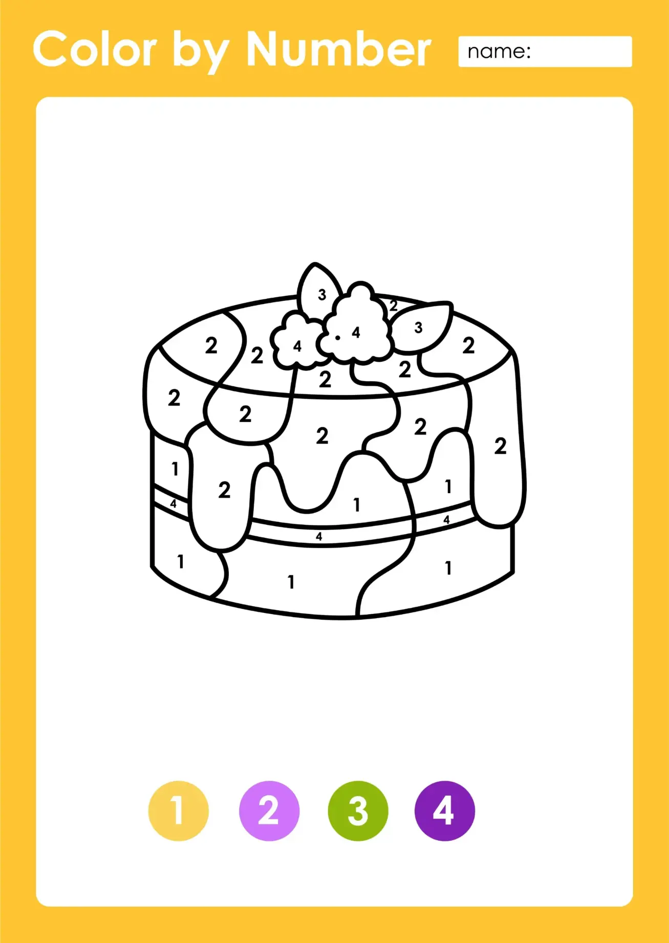 Free Color By Numbers Picture