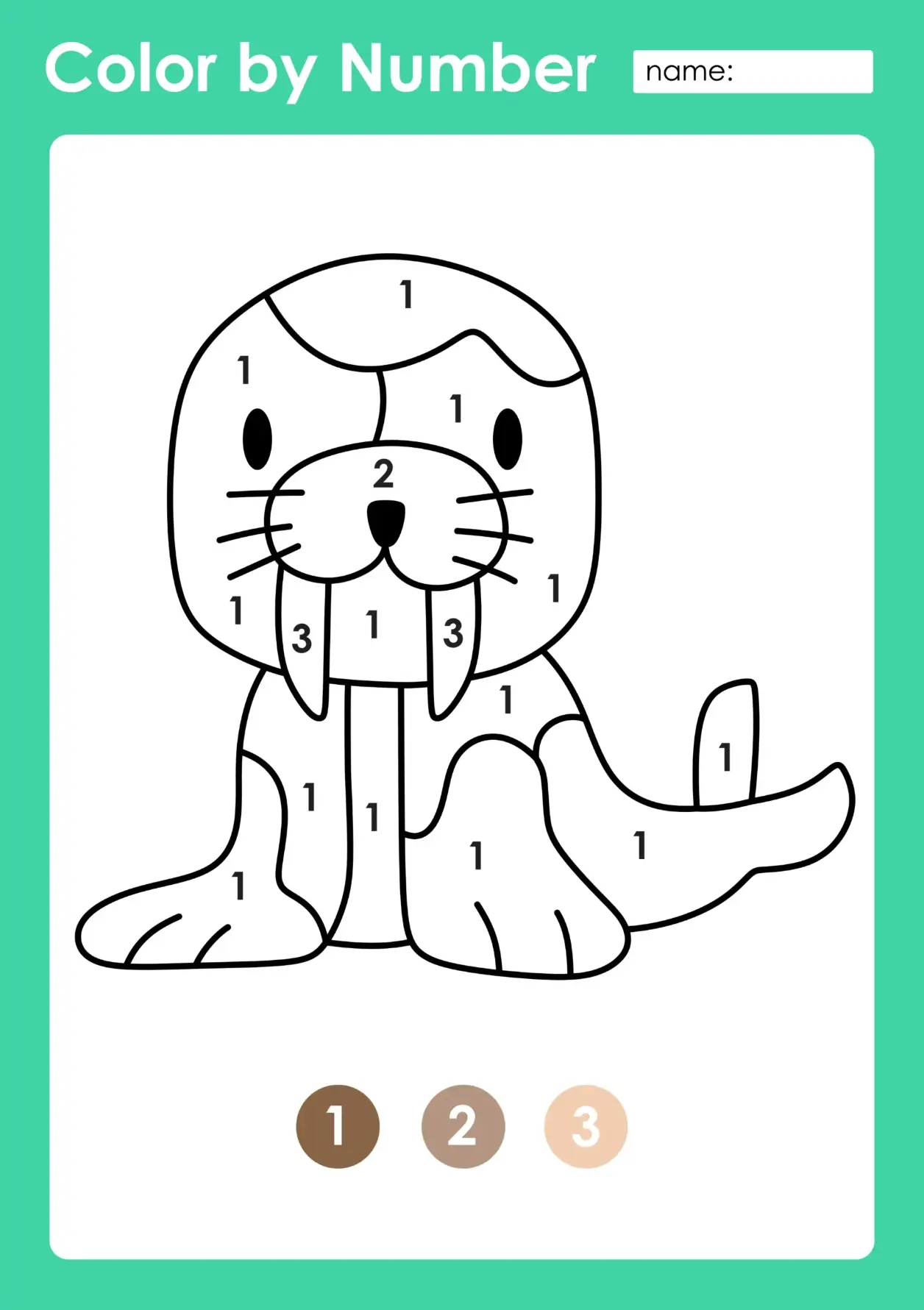 Free Color By Numbers Picture