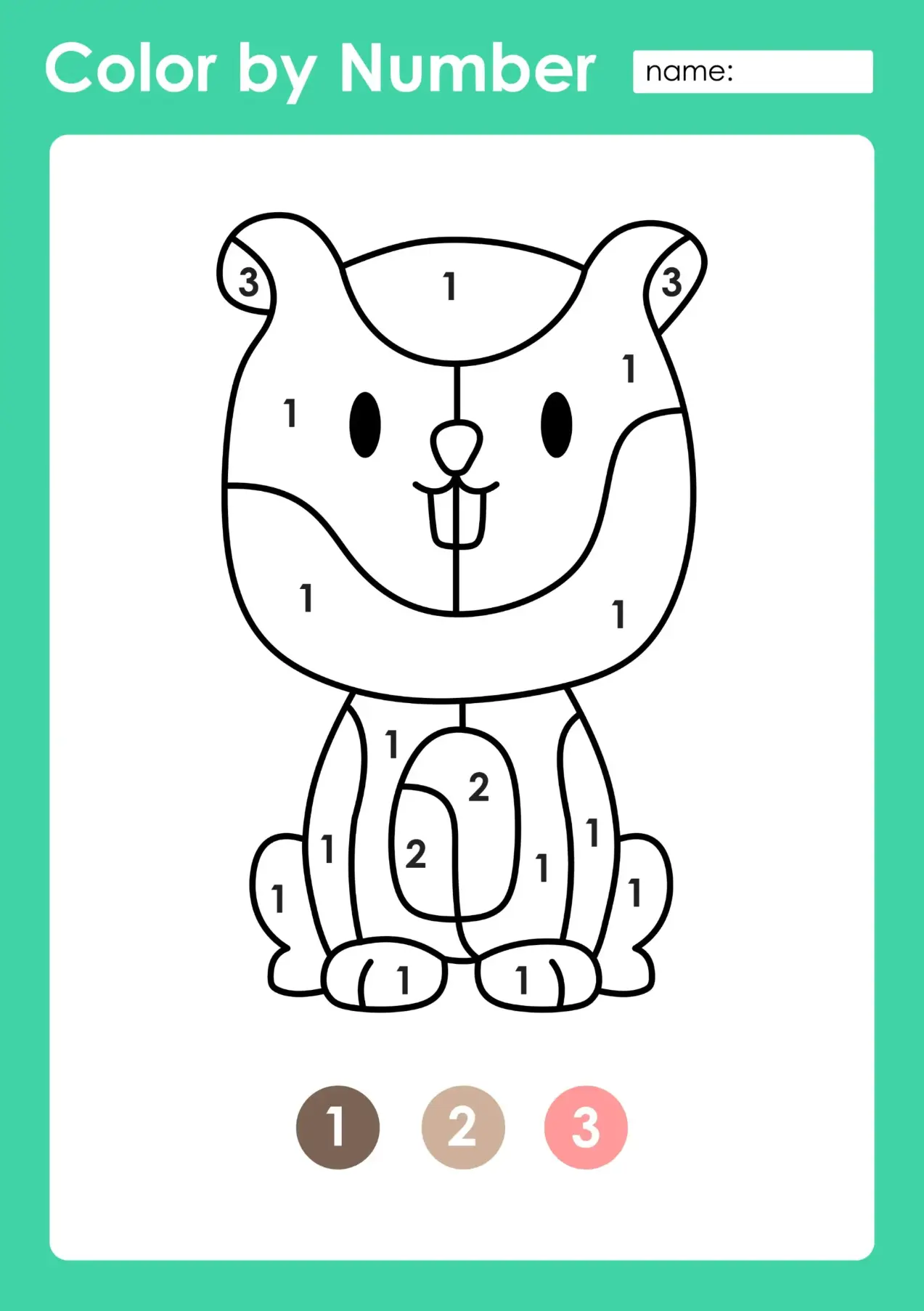 Free Color By Numbers Picture