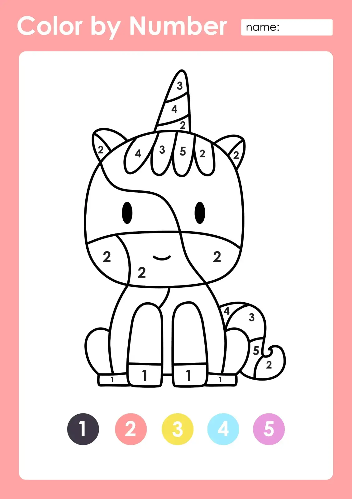Free Color By Numbers Picture