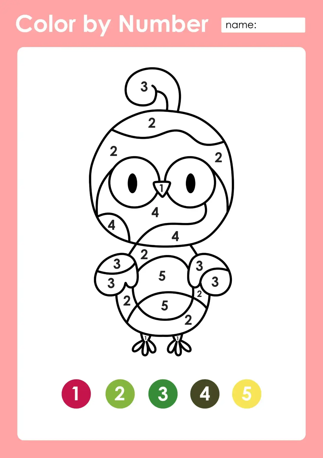 Free Color By Numbers Picture