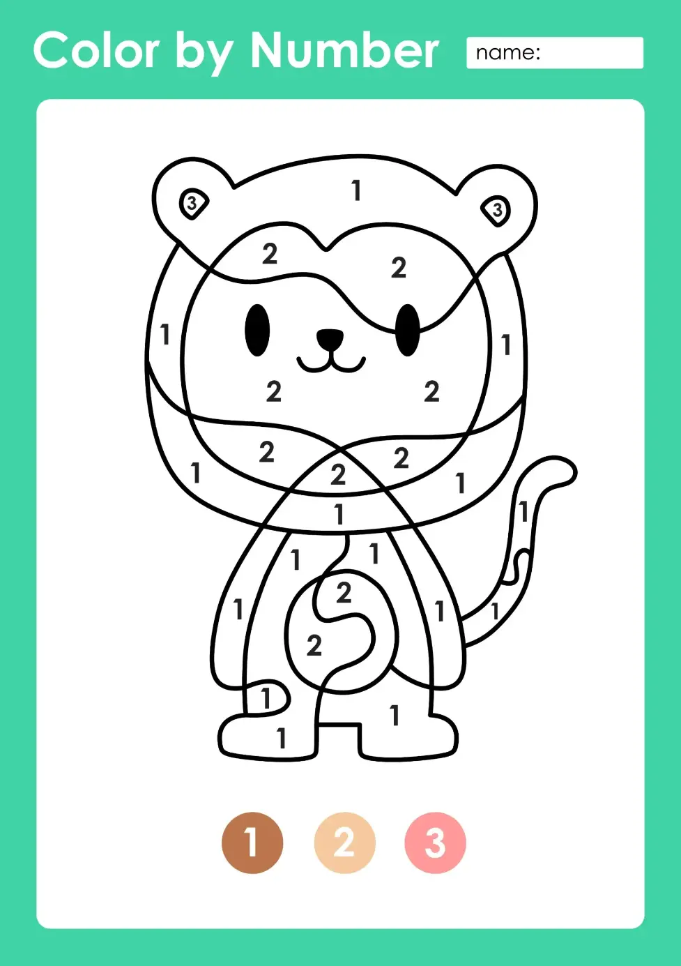 Free Color By Numbers Picture