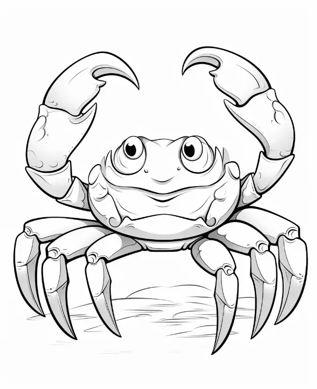 Free Crab Picture To Color In