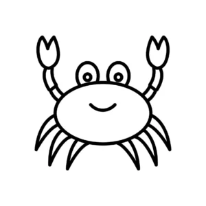 Free Crab Picture To Color In