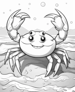 Free Crab Picture To Color In