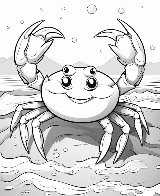 Free Crab Picture To Color In
