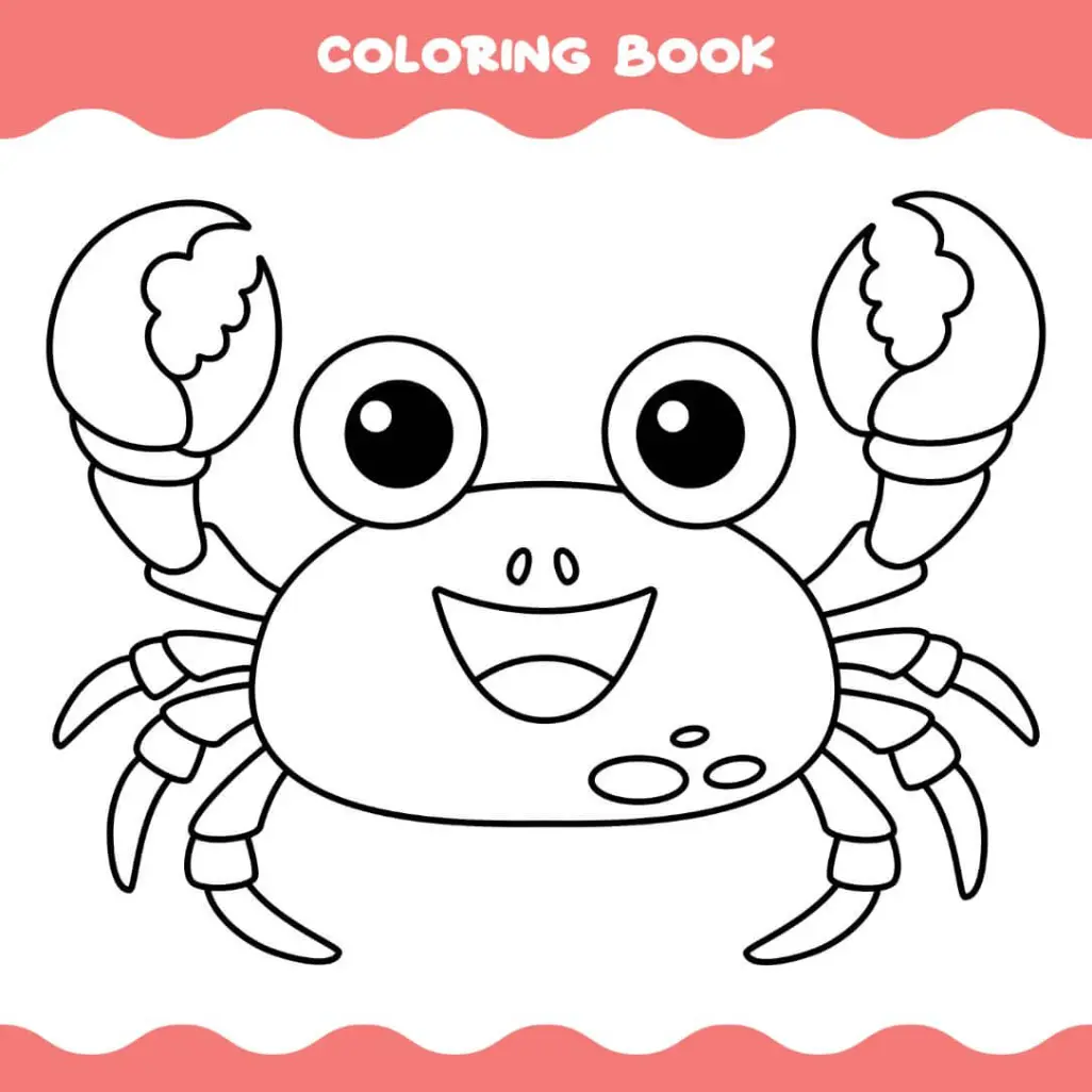 Free Crab Picture To Color In