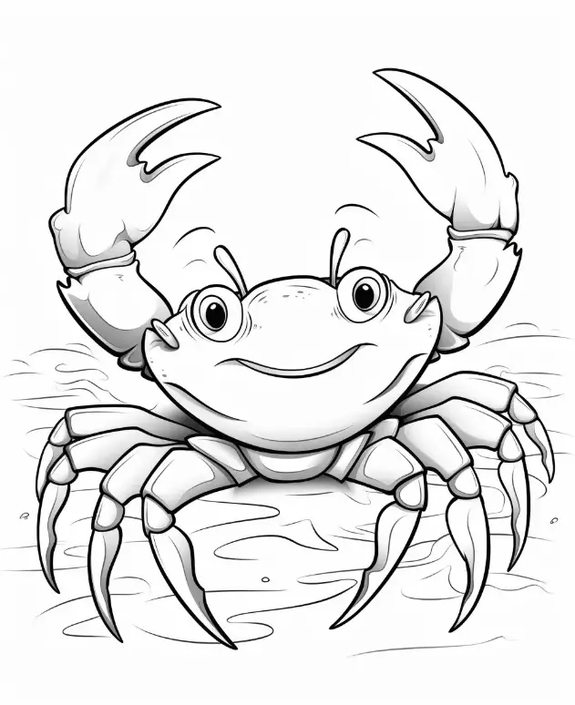 Free Crab Picture To Color In