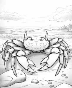 Free Crab Picture To Color In