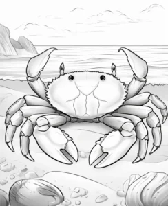 Free Crab Picture To Color In
