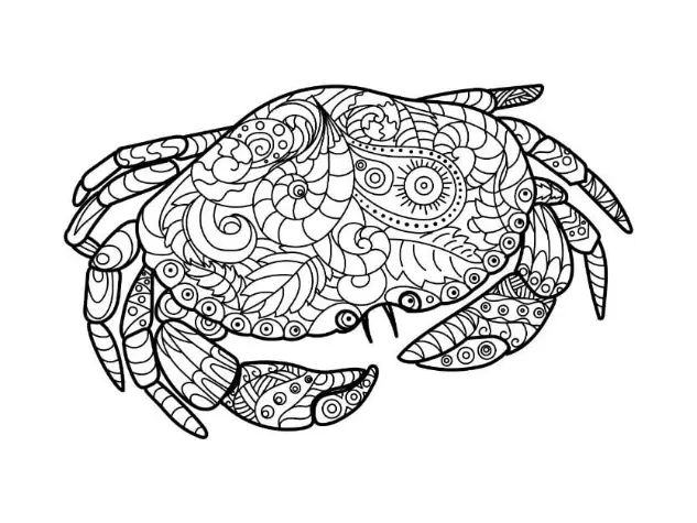 Free Crab Picture To Color In