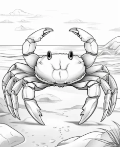Free Crab Picture To Color In