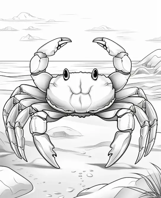 Free Crab Picture To Color In
