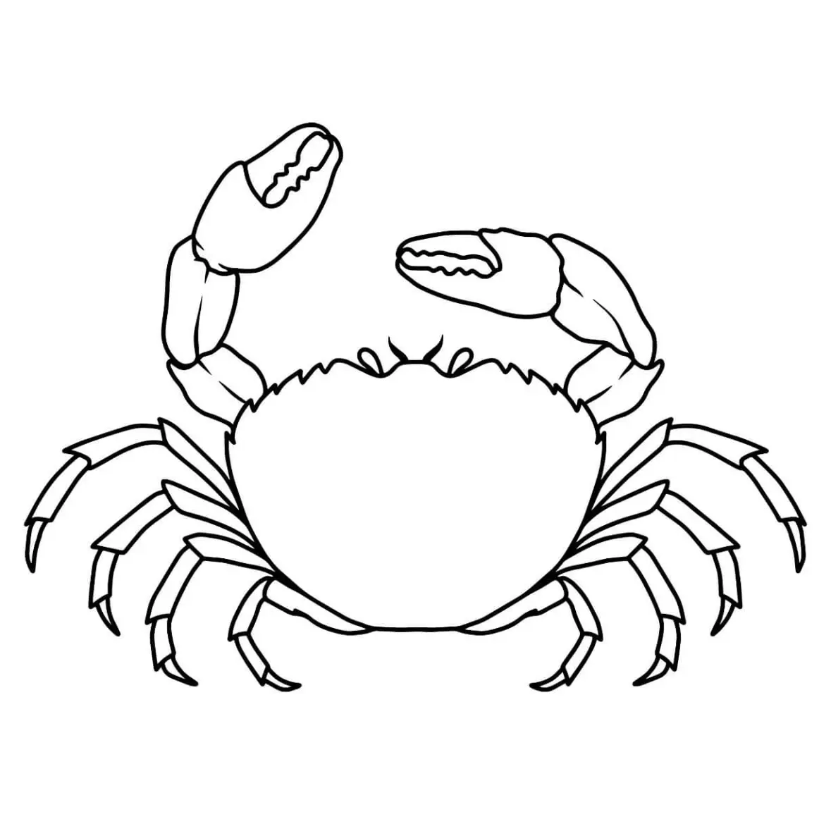 Free Crab Picture To Color In