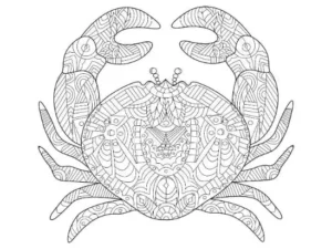 Free Crab Picture To Color In