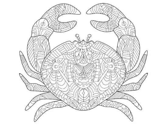 Free Crab Picture To Color In