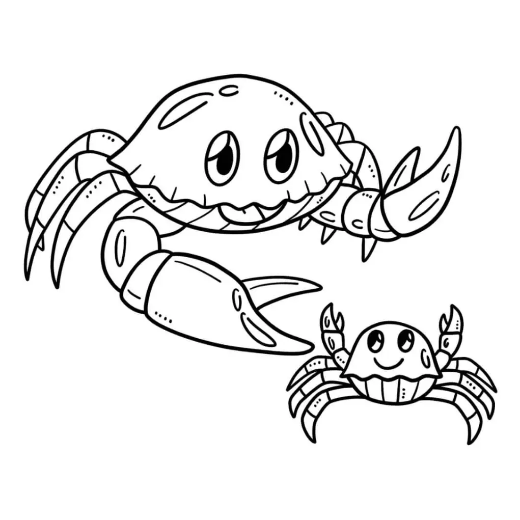 Free Crab Picture To Color In