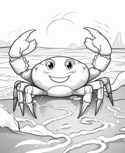 Free Crab Picture To Color In