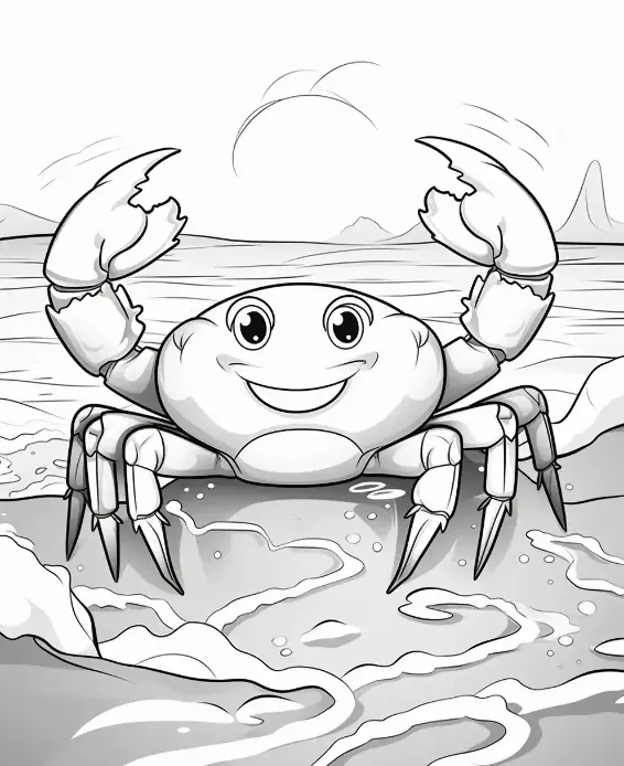 Free Crab Picture To Color In