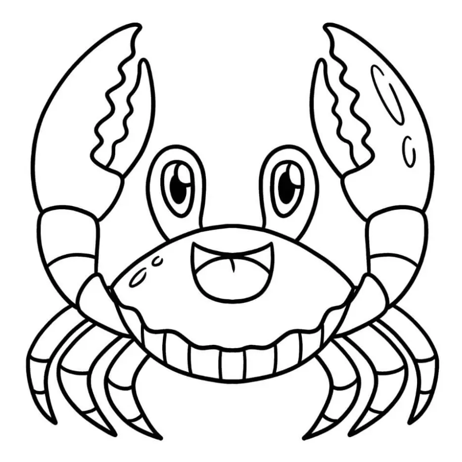 Free Crab Picture To Color In