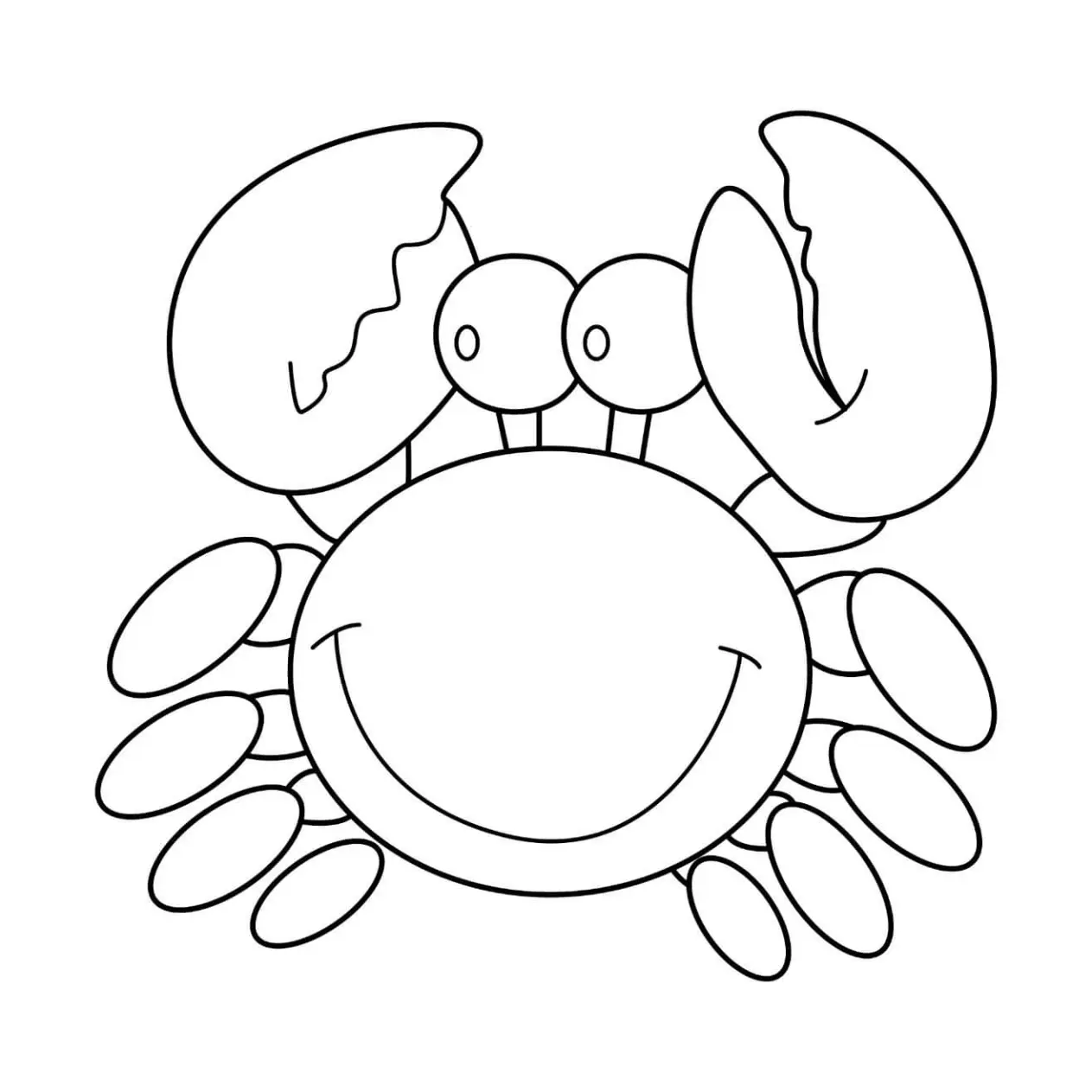 Free Crab Picture To Color In