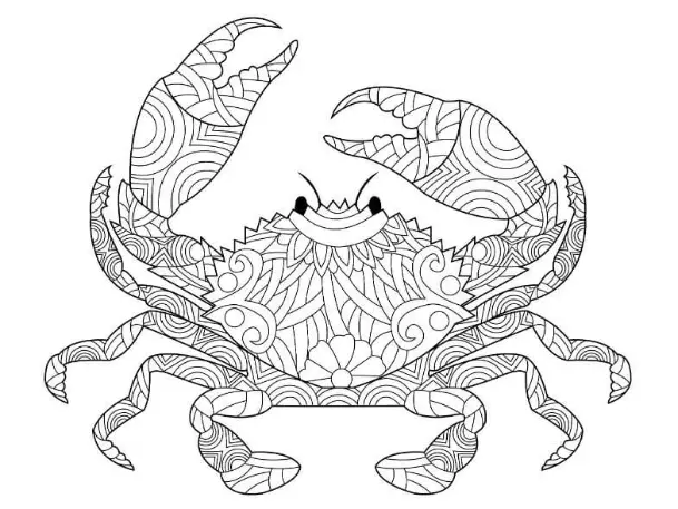 Free Crab Picture To Color In