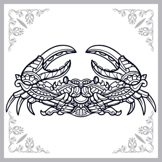 Free Crab Picture To Color In