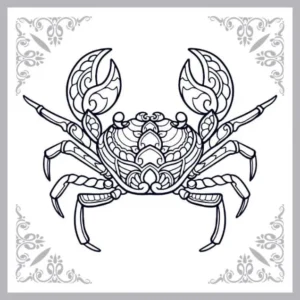 Free Crab Picture To Color In