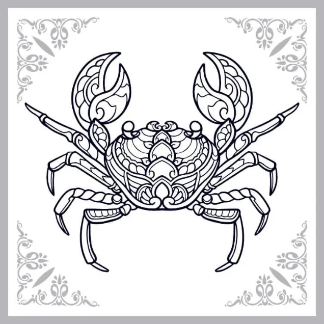 Free Crab Picture To Color In