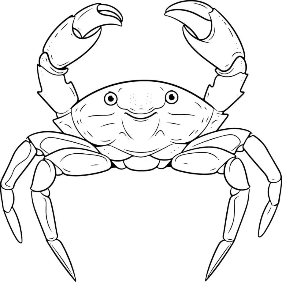 Free Crab Picture To Color In