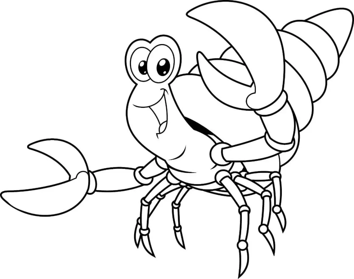 Free Crab Picture To Color In