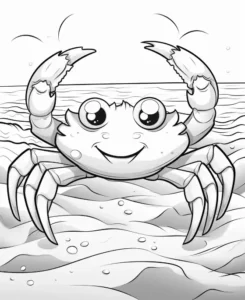 Free Crab Picture To Color In