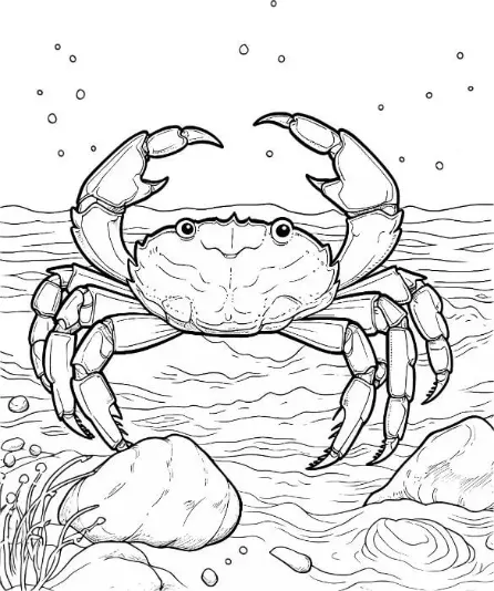 Free Crab Picture To Color In