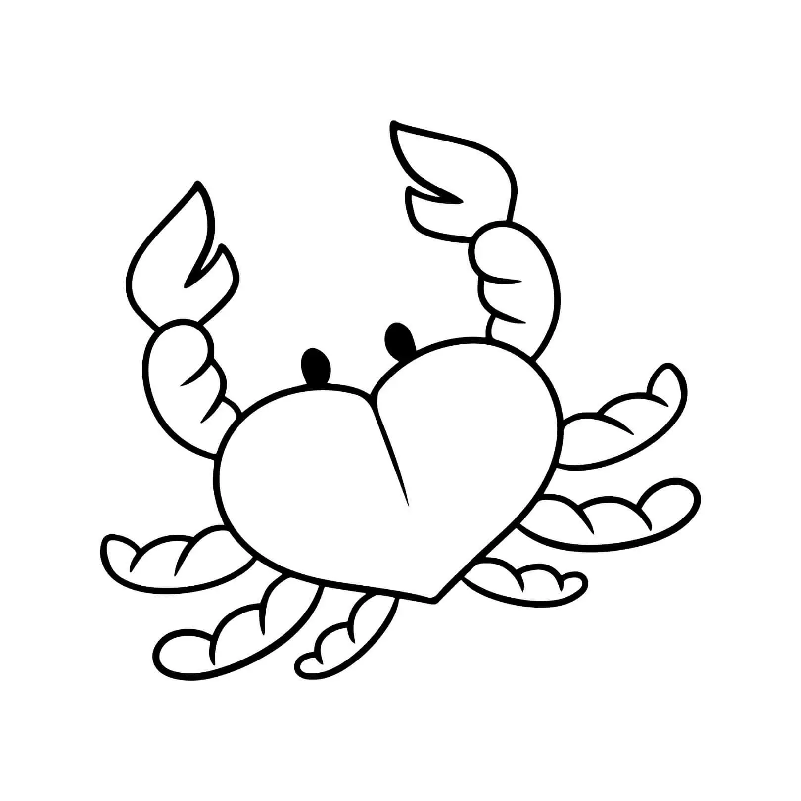 Free Crab Picture To Color In