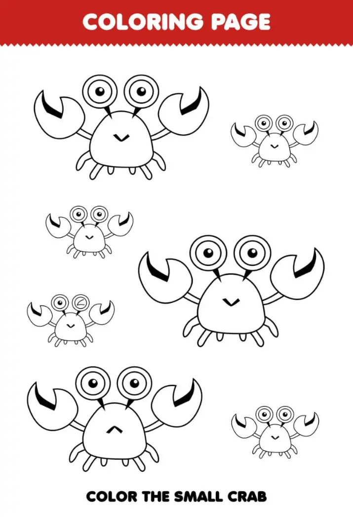 Free Crab Picture To Color In