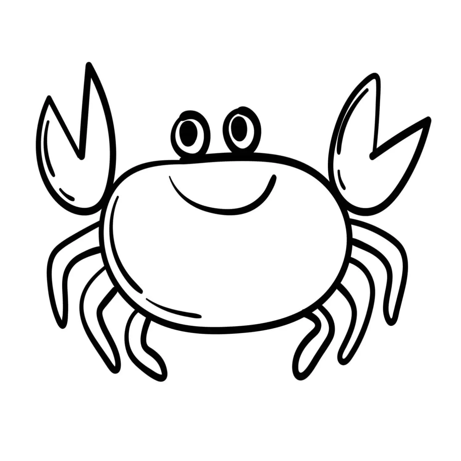 Free Crab Picture To Color In