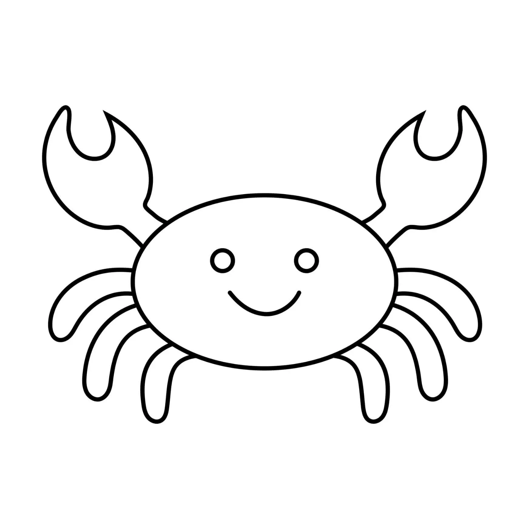 Free Crab Picture To Color In