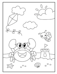Free Crab Picture To Color In