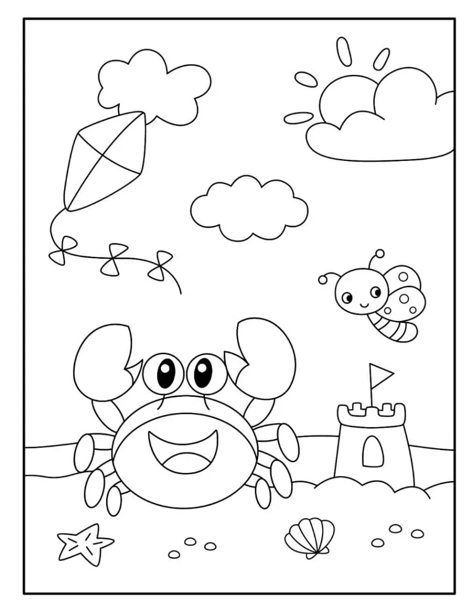 Free Crab Picture To Color In