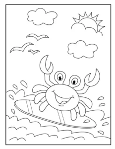 Free Crab Picture To Color In