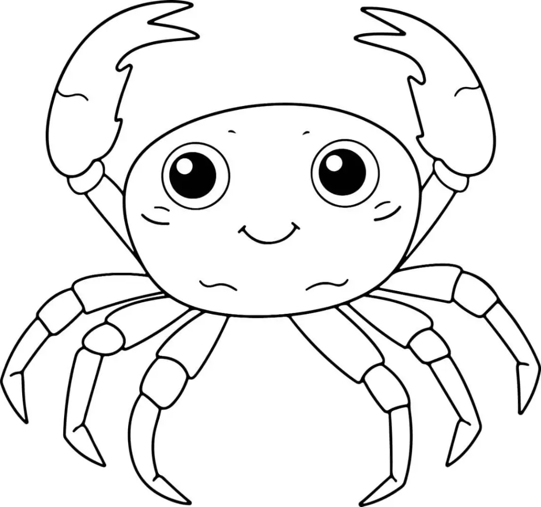 Free Crab Picture To Color In