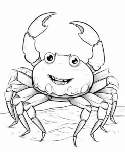 Free Crab Picture To Color In
