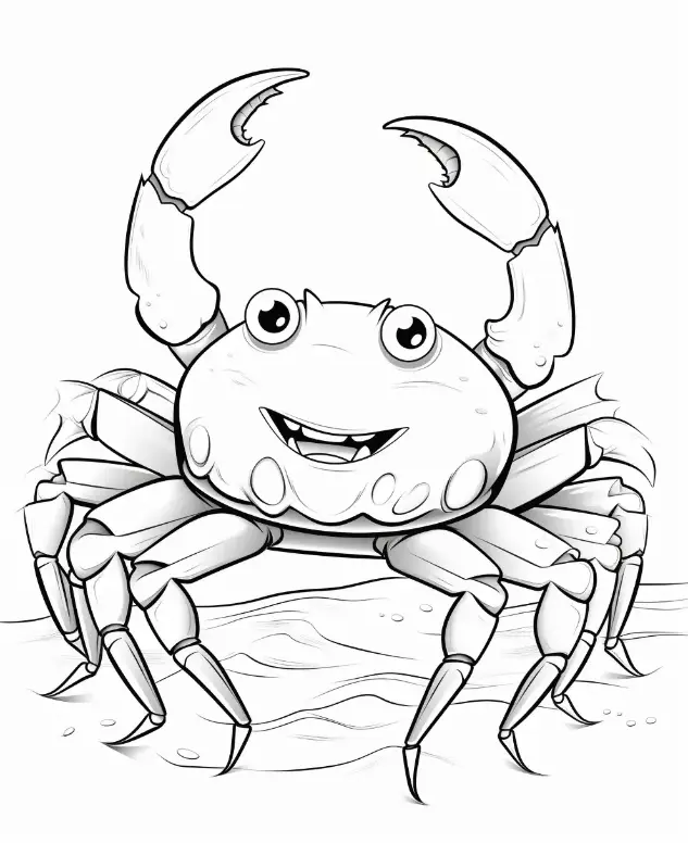 Free Crab Picture To Color In
