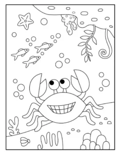 Free Crab Picture To Color In
