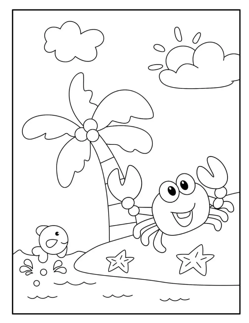 Free Crab Picture To Color In