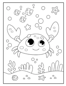 Free Crab Picture To Color In