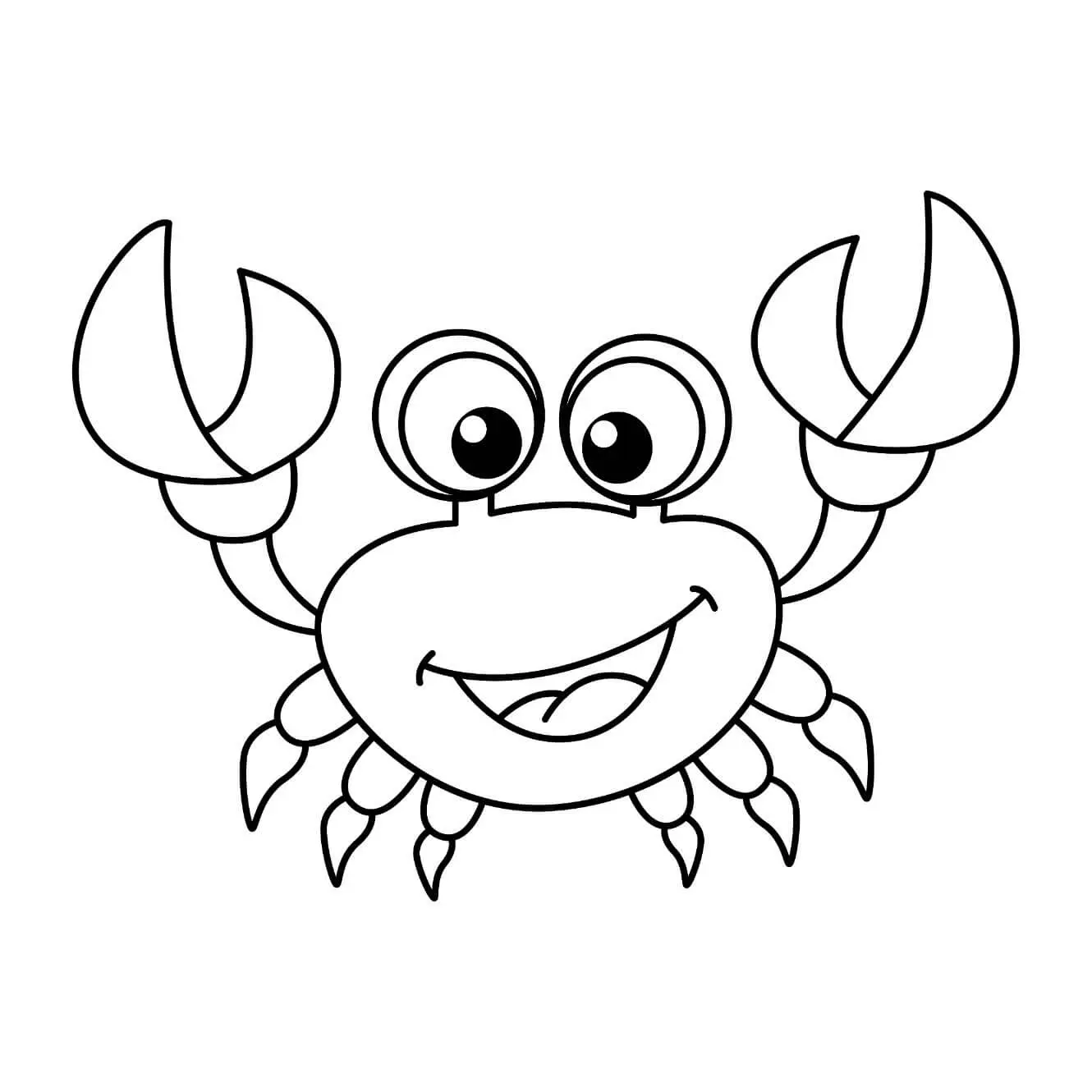 Free Crab Picture To Color In