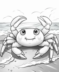 Free Crab Picture To Color In
